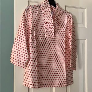 Women's Red Patterned Blouse